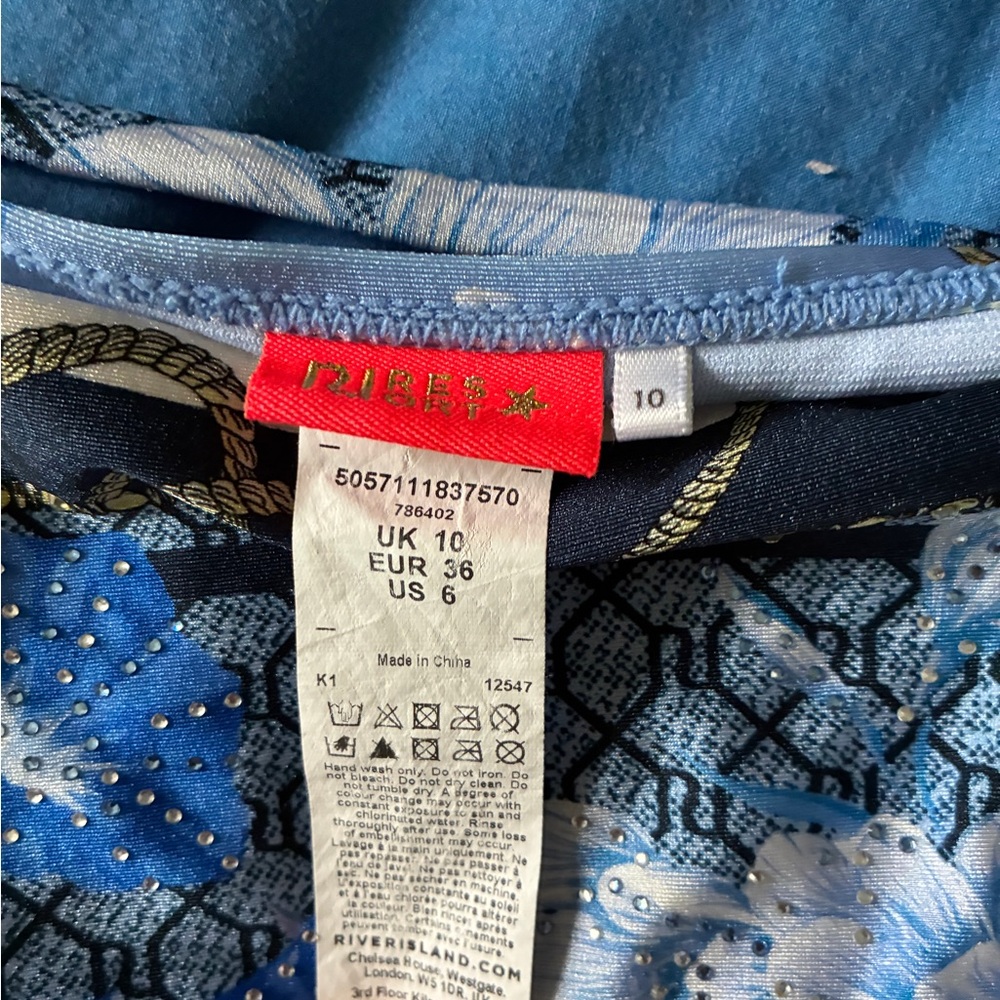 River island Blue Floral Bikini Set - Picture 4 of 8